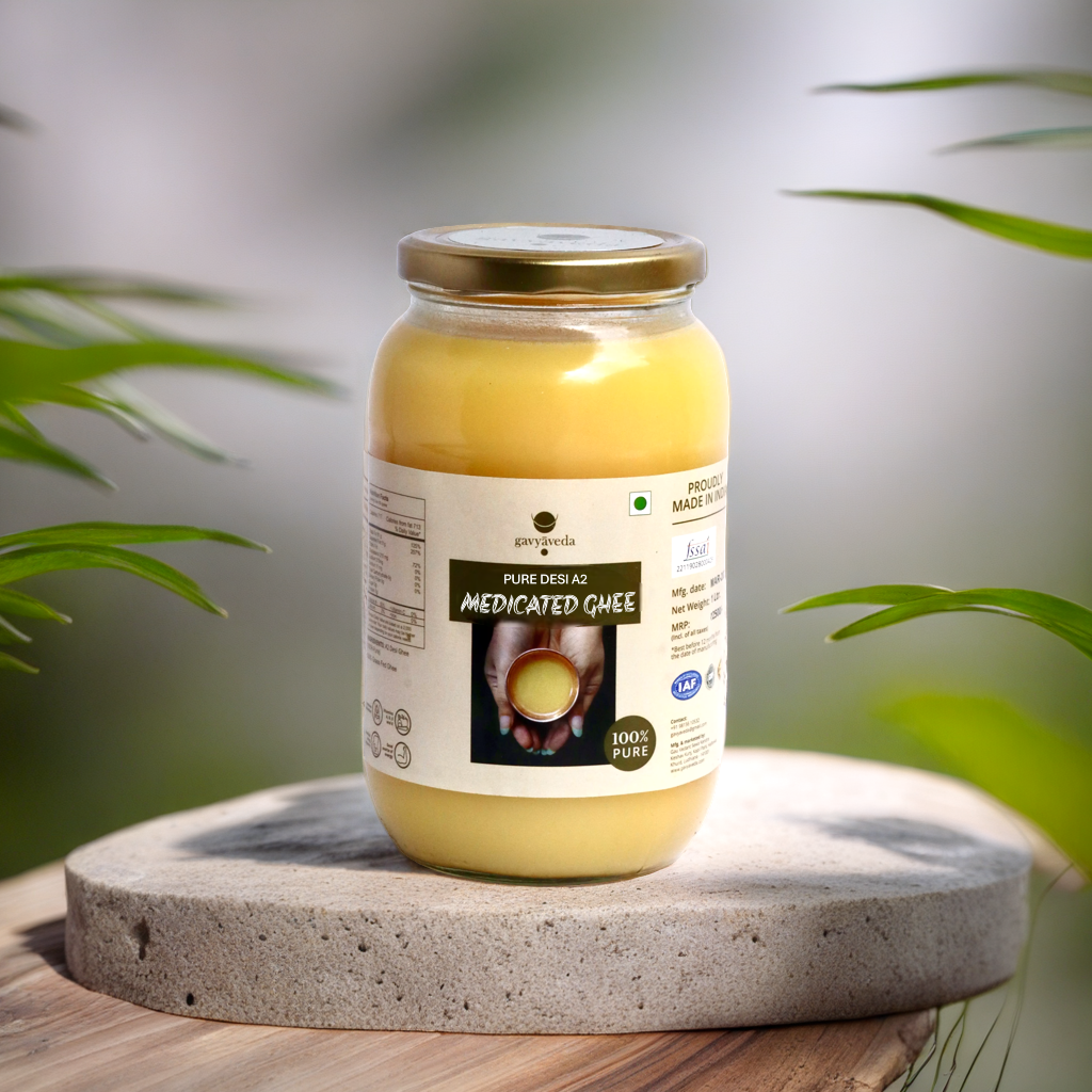 Gavyaveda A2 Desi medicated Ghee - Pure, Premium Quality Ghee from Grass-Fed Indian Cows